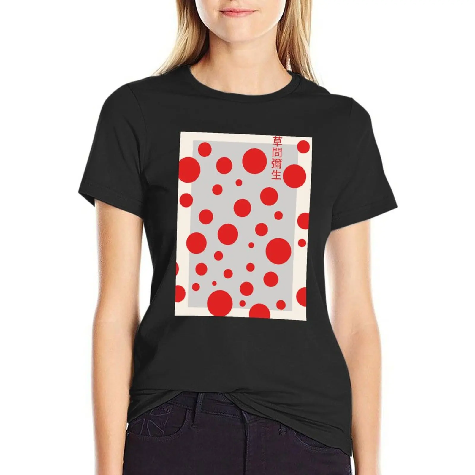 Yayoi Kusama Red Dots T-Shirt quick-drying Blouse t-shirts for Women pack