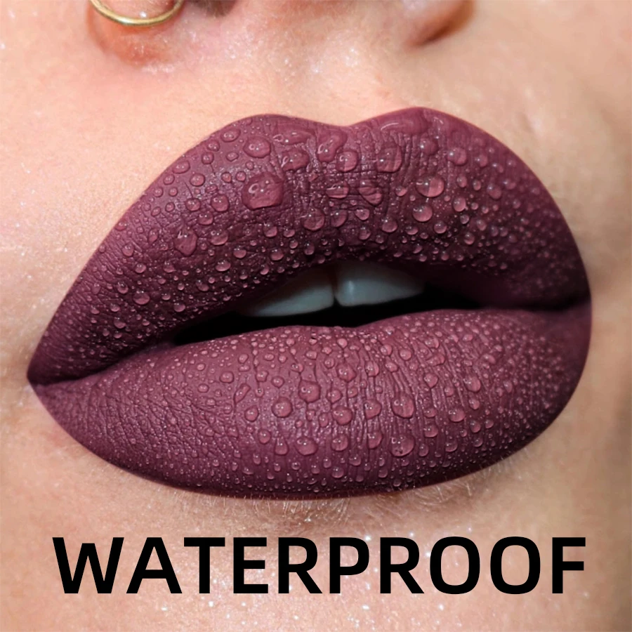19 kleuren Matte Fluwelen Lipgloss Waterdichte Vloeibare Lipstick Naakt Zwarte Lippen tint Make-Up Lip Glazuur Cosmetica Rode Lip Stain Schoonheid