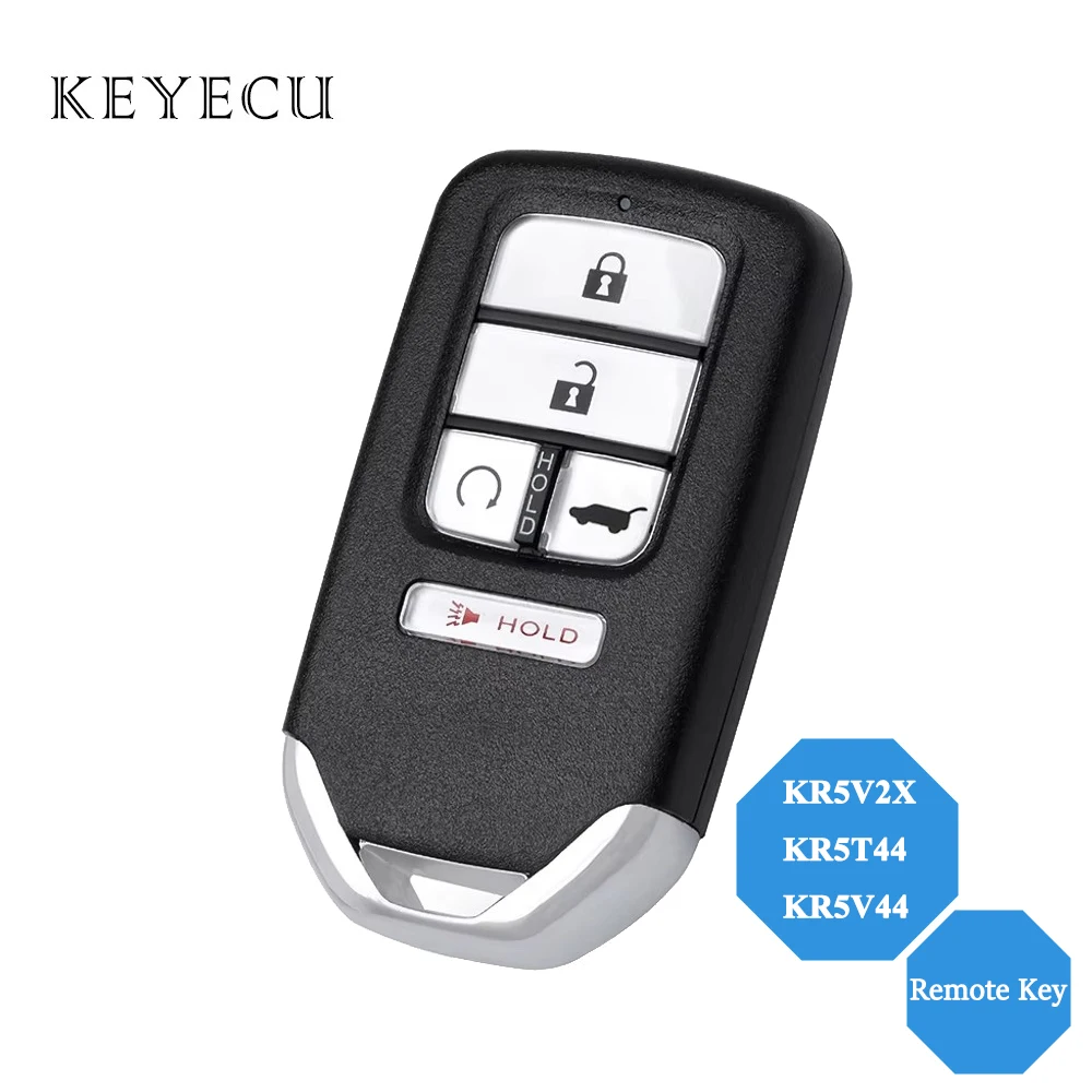 Keyecu KR5V2X KR5T44 KR5V44 for Honda Piot CR-V Civic Passport 2016 2017 - 2022 Smart Remote Car Key Fob 433MHz With ID47 Chip