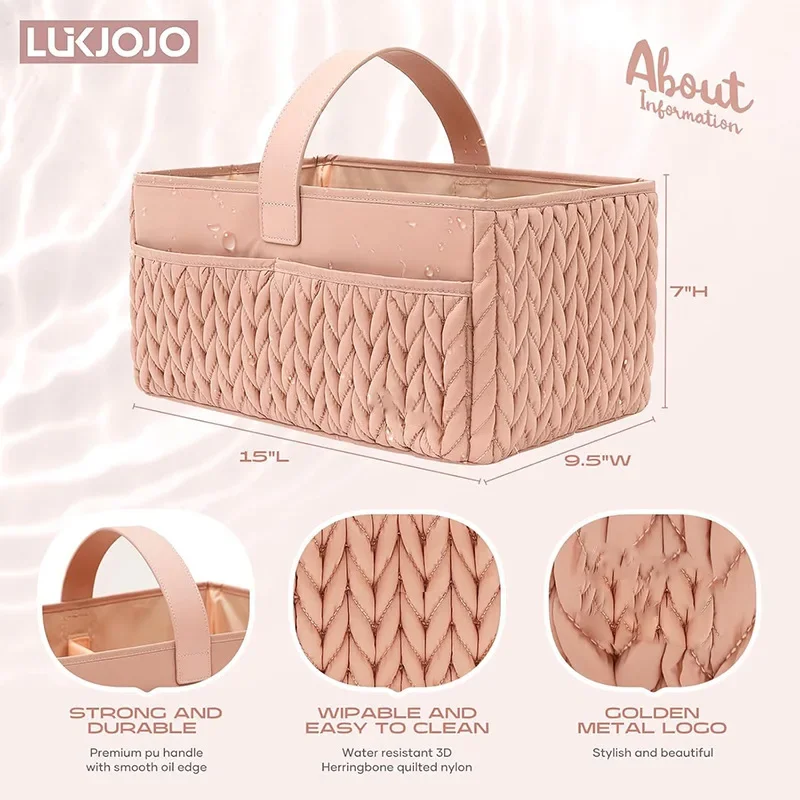 New Large Capacity Waterproof Diaper Storage Bag Portable Handheld Organizer Cubic Nylon Multifunctional Home Travel Use Gifts