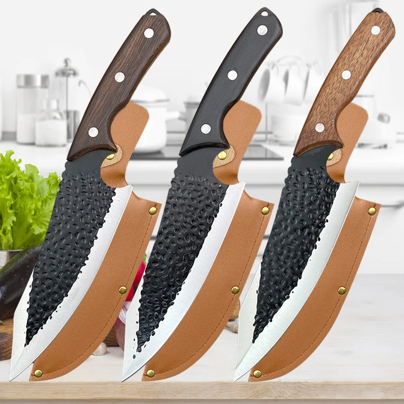 

Hand Forge Boning Butcher Knife Utility Knife Slicing Meat Fruit Fish Knife Chef Cleaver Meat Chop Vegetable Kitchen Knives Tool