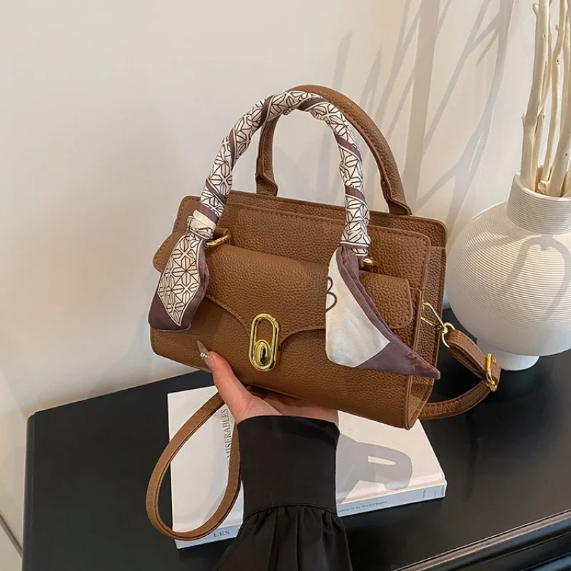 Luxe merk handtas voor dames, lederen schoudertas, crossbody messengertas met voering
