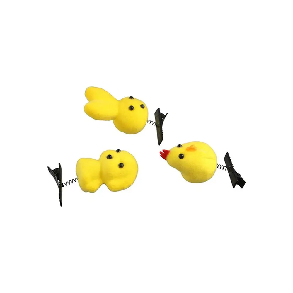 패션 강아지 오리 머리핀 토끼 플러시 치킨 바레트 헤어핀 헤어 액세서리 어린이용