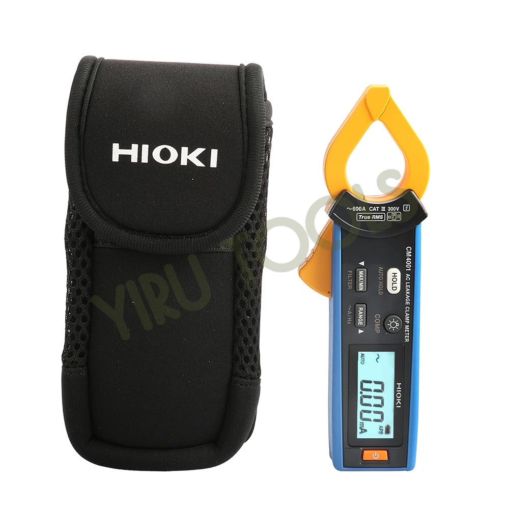 HIOKI CM4001 60.00 mA/ 600.0 mA/ 6.000 A/ 60.00 A/ 600.0 A High precision AC LEAKAGE CLAMP METER with Soft Carry Bag