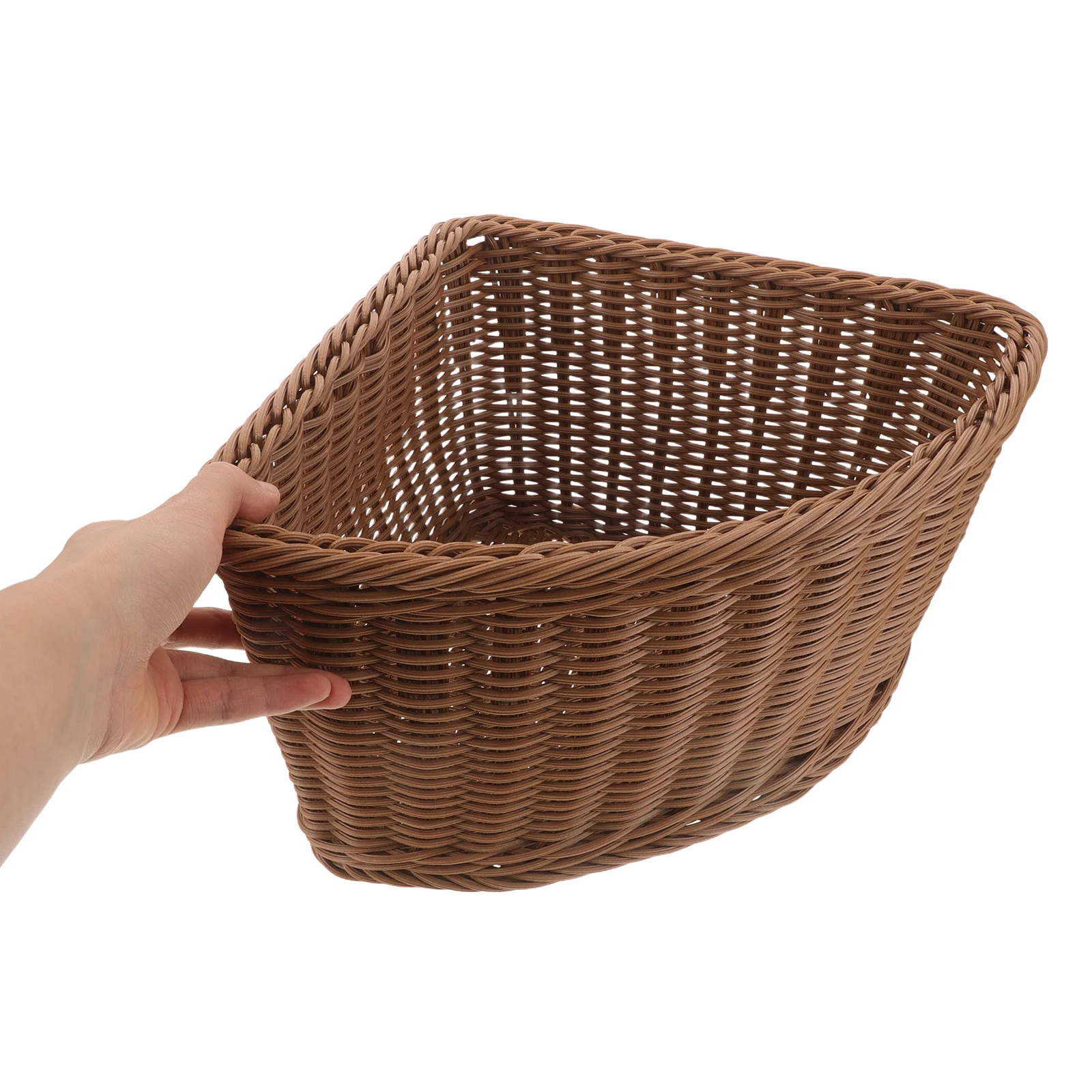 

Triangular Corner Basket 30X30X30Cm Handwoven Storage Container For Shelves Wardrobe Bathroom Kitchen Snack Organizer
