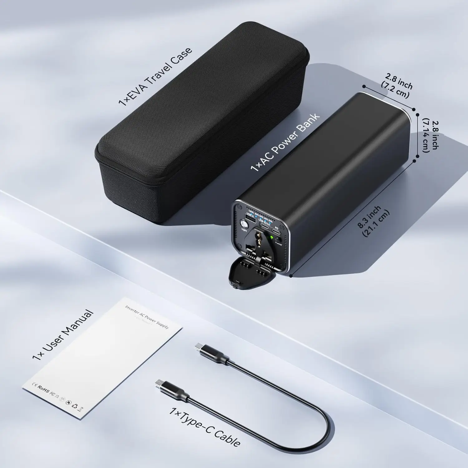 Banco portátil del poder del ordenador portátil del mercado de CA N66, cargador universal del ordenador portátil del viaje de 31200mAh 100W y carga rápida