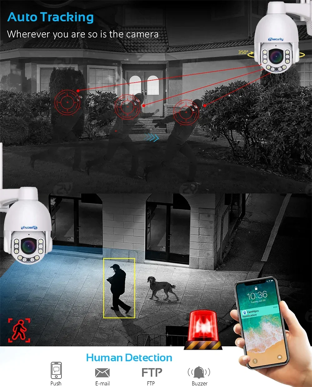 5MP 4G Sim Card Wifi IP PTZ Camera Outdoor 5X Zoom Auto Tracking Color Night Vision Wireless Speed Dome CCTV Surveillance Camera