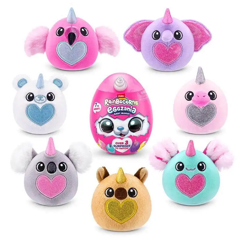 

ZURU Rainbocorns Eggzania Mini Cuddle Egg Plush Surprise Blind Box Koala Unicorn Stuffed Toys For Girls Kid Children Trendy Doll