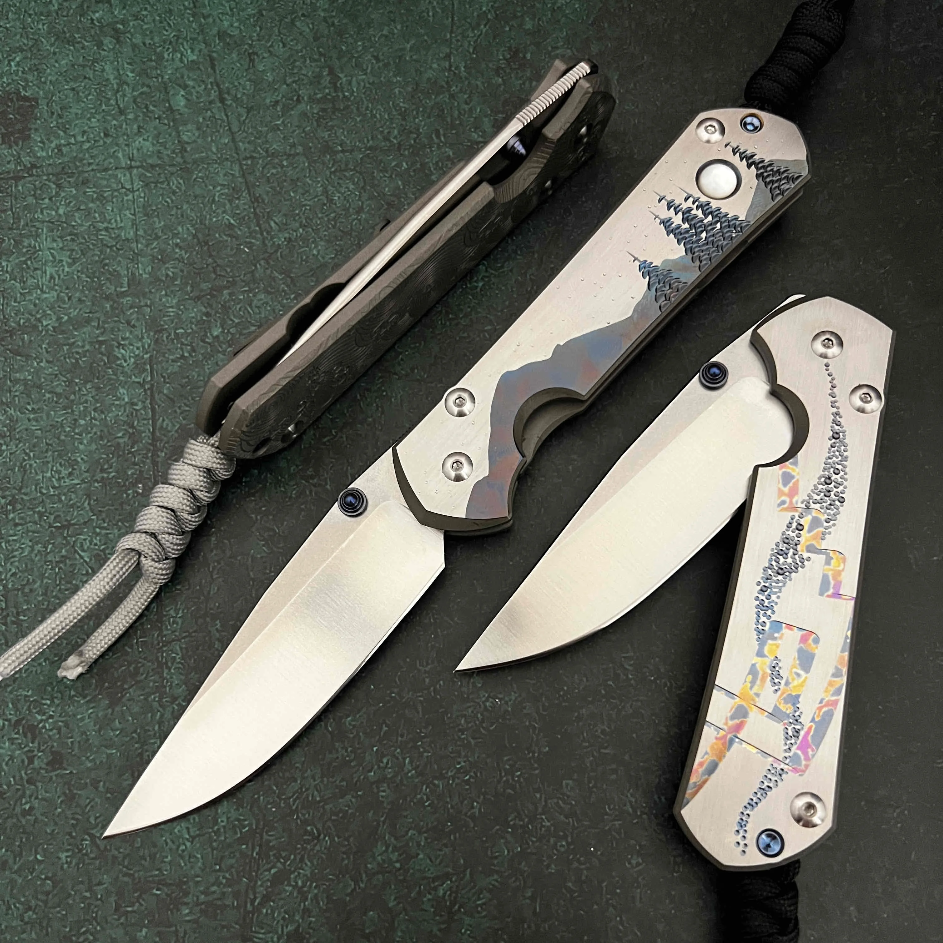 

New 14C-28N Powder Steel Outdoor EDC Folding Titanium Alloy Small Knife Camping Hunting Self Defense Tool Fruit Knife