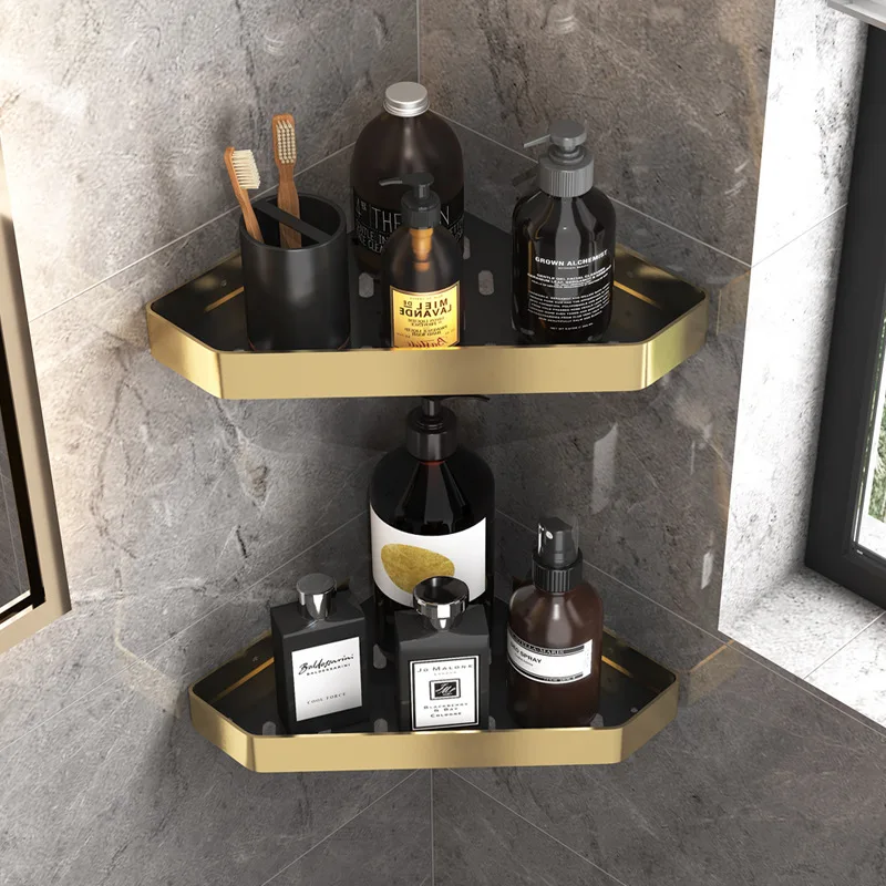 

WHYY Bathroom Shelf Adjustable Spacing Punch-free Wall Mounted Organization Storage Racks for Bath Toilet Accessories Supplies