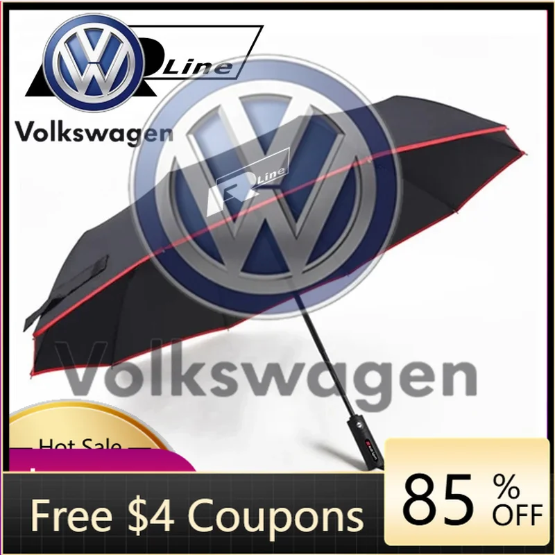 

Автомобильный зонт-тент 2026 года: модные накладки для Volkswagen VW, автоматический складной ветрозащитный солнцезащитный зонт для Volkswagen R Line