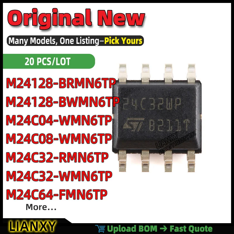 M24128-BWMN6TP M24C04-WMN6TP M24C08-WMN6TP M24C32-WMN6TP M24128-BRMN6TP M24C32-RMN6TP M24C64-FMN6TP M24C32-FMN6TP SOIC-8