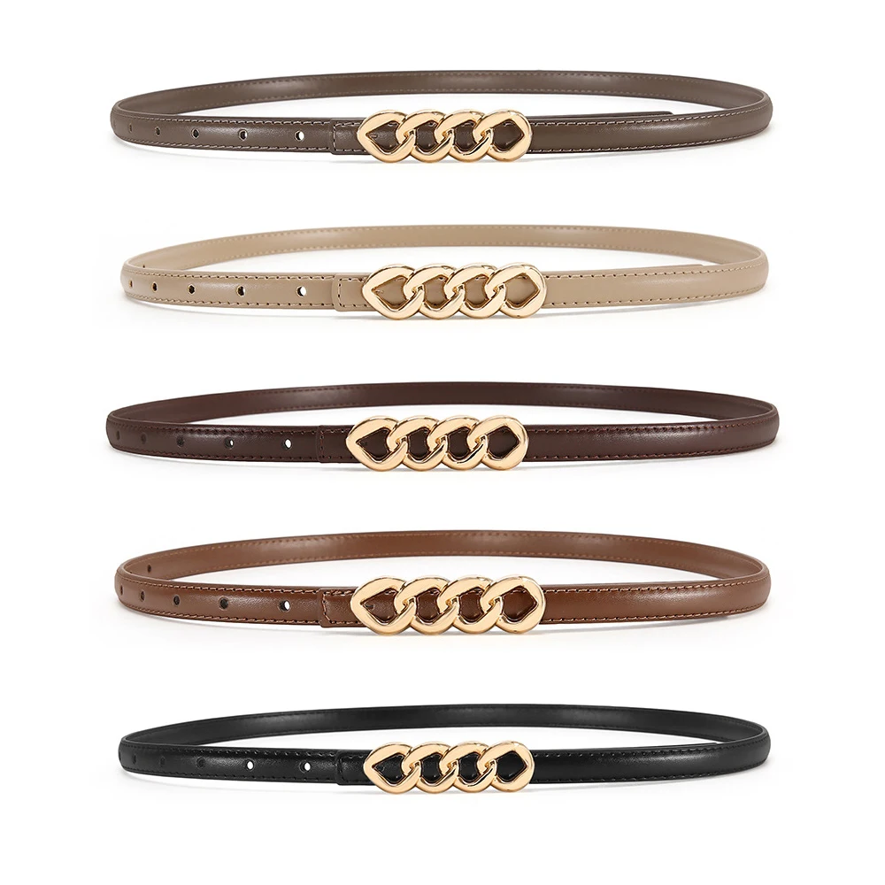 Fashionable Irregular Round Buckle Women's Belt Various Colors Belts Exquisite Women's Paired With Skirt Jeans Belt