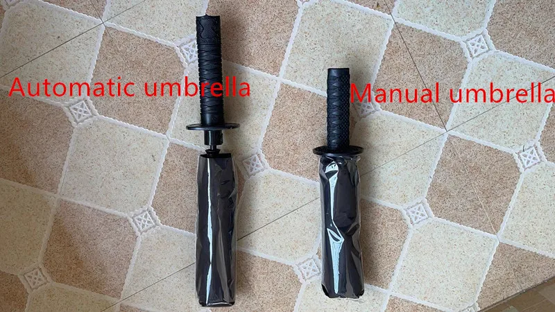 New Arrival Samurai Katana Shape Umbrella Designed with Comfortable Samurai Sword Handle (Black)