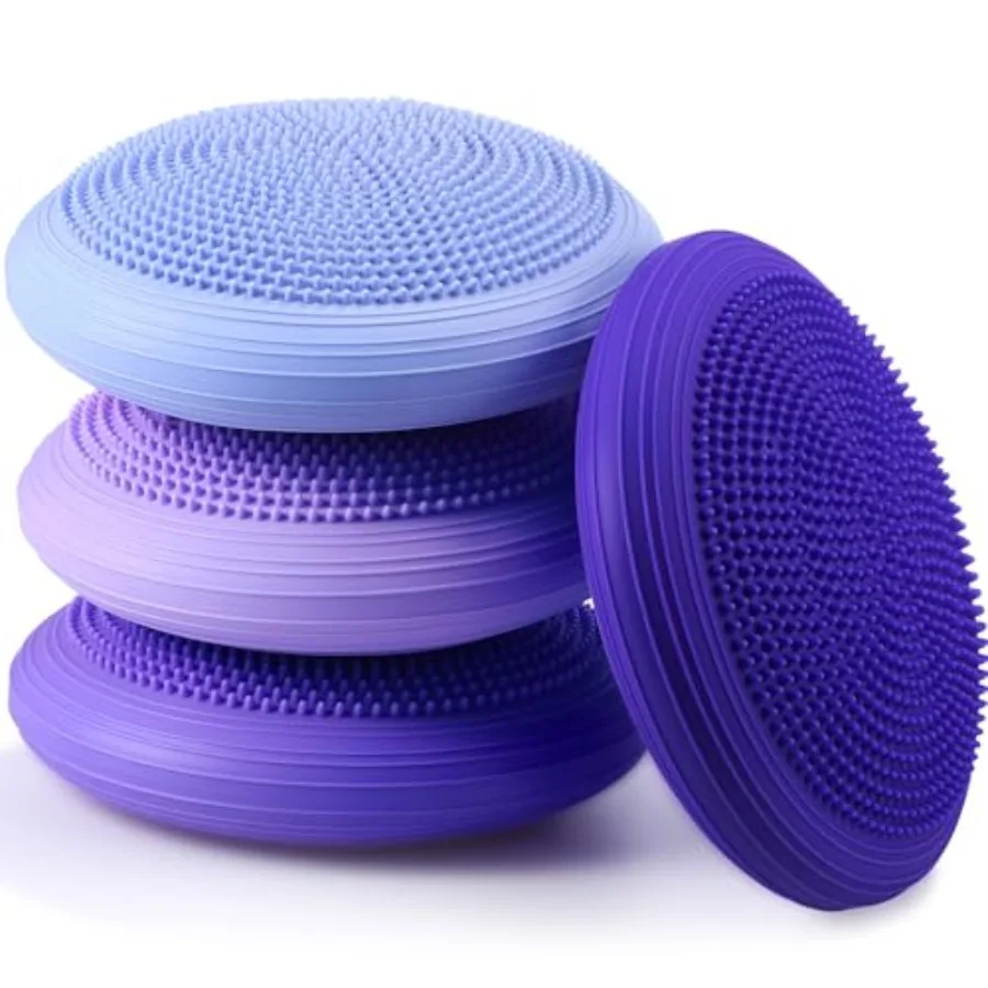 

Набор из 4 надувных сенсорных подушек-балансировок (13 дюймов) для детей, гибкие сиденья для класса, сенсорные подушки для снятия стресса