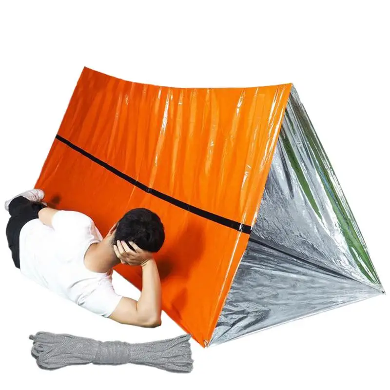 Tente de survie légère, auvent de voyage, camping en plein air, bâche portable, protection contre tous les temps