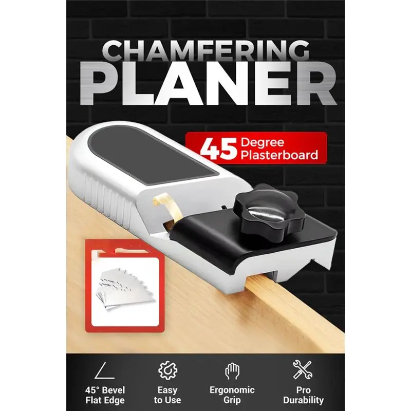 Happy New- 45 Degree Plasterboard Chamfering Planer Hand Planes For Chamfering Gypsum Boards And Deburring Wood Edges