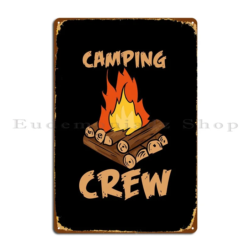 Camping Crew Metal Plaque Poster Retro Plaques Iron Printing Cinema Tin Sign Poster