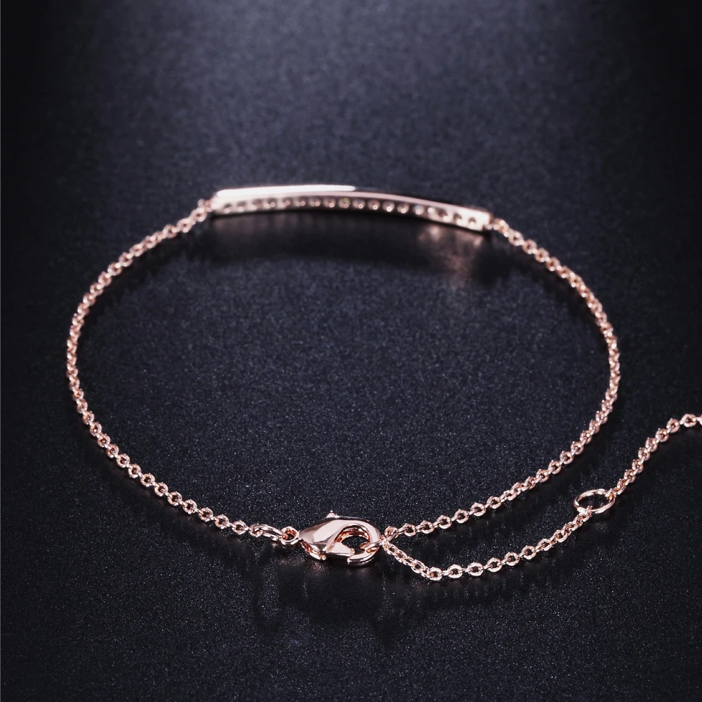 ZHOUYANG Top Quality ZYH126 Concise Crystal Rose Gold Color Bracelet Jewelry  Austrian Crystals