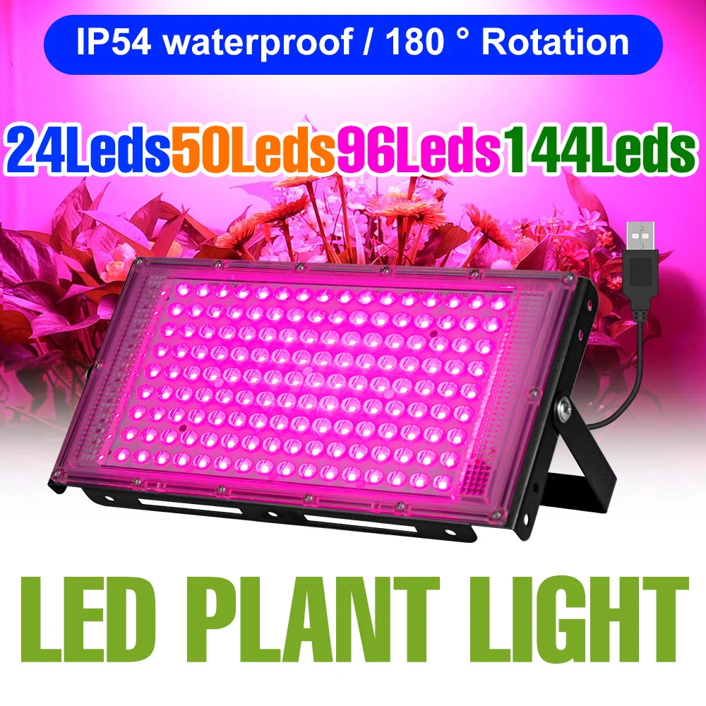 

LED Indoor Grow Light Full Spectrum Plant Lamp USB Succulent Cultivation Lamps DC5V Greenhouse Tent Flowers Potted Fill Lighting