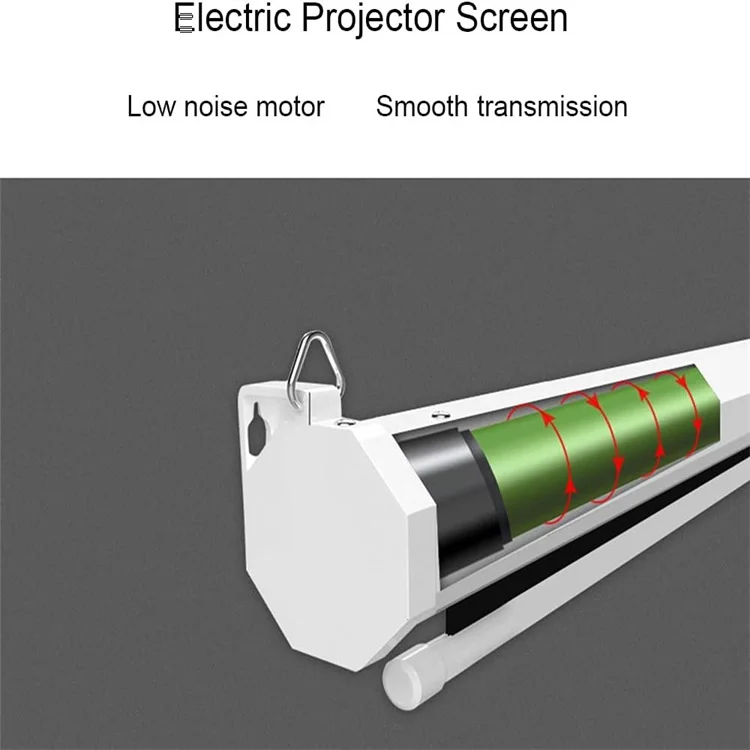 120 150 Inch Alr Electronic Projector Movie Screens 4K HD 16:9 Anti-light Electric Projection Screen For Home Office Classroom