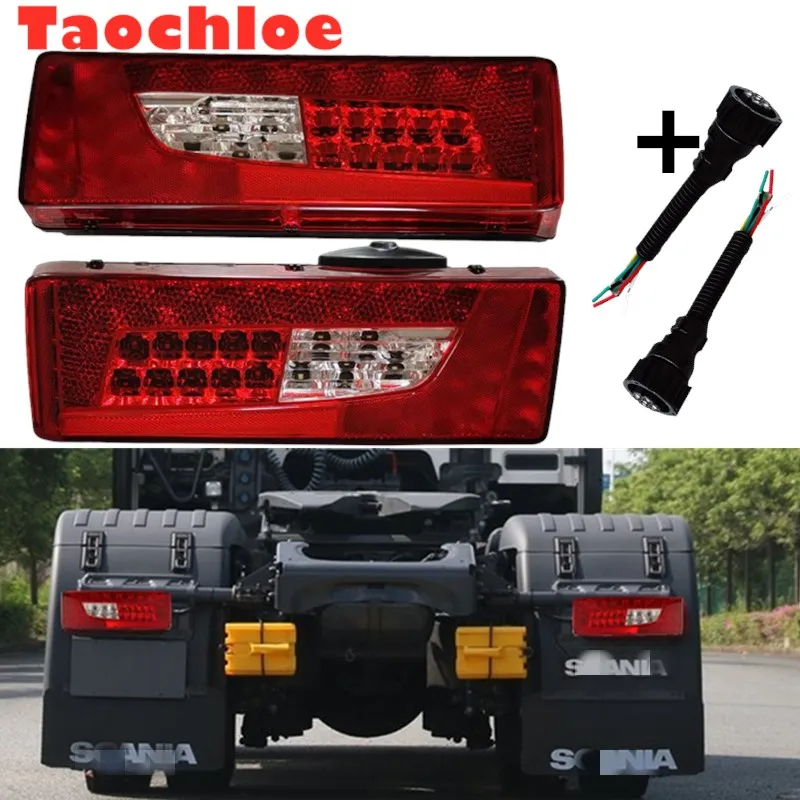 1Pc RH or LH 24V LED truck tail lamp fit for SCANIA G400 G450 P500 R500 truck led tail lamp 2241860 2241859