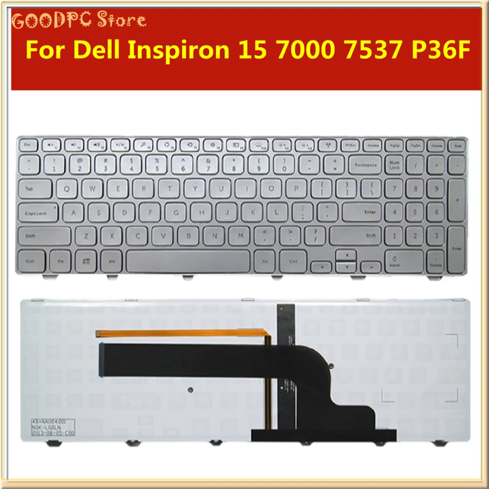 

Keyboard with Backlight New Original Laptop Shell for Dell Inspiron 15 7000 7537 P36F Laptop Keyboard Replacement with Backlight