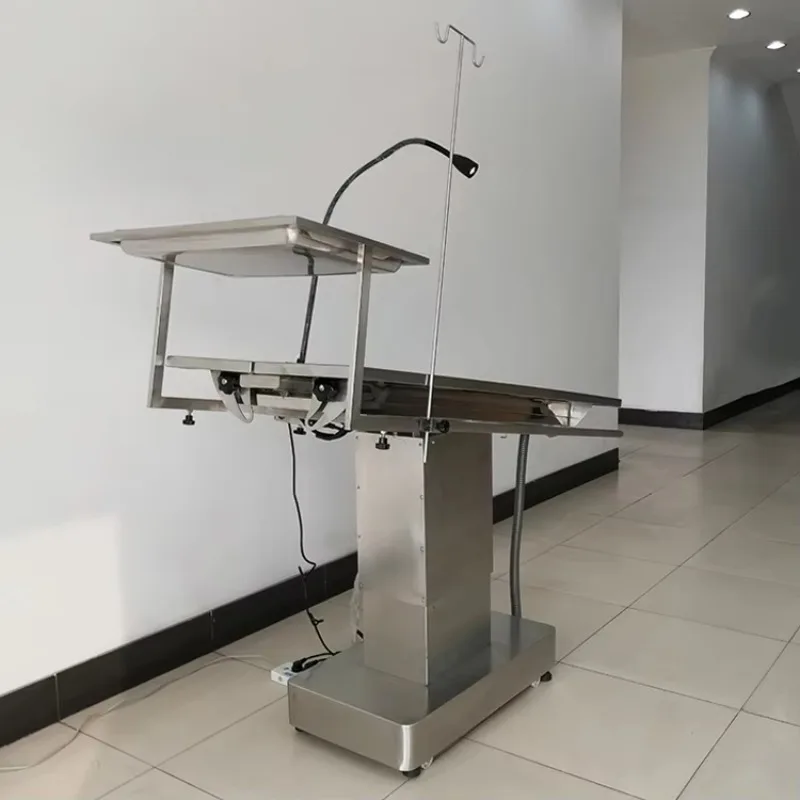 Veterinary Equipment Animal Operating Table Stainless Steel Electric Flat Lifting Pet Treatment Table