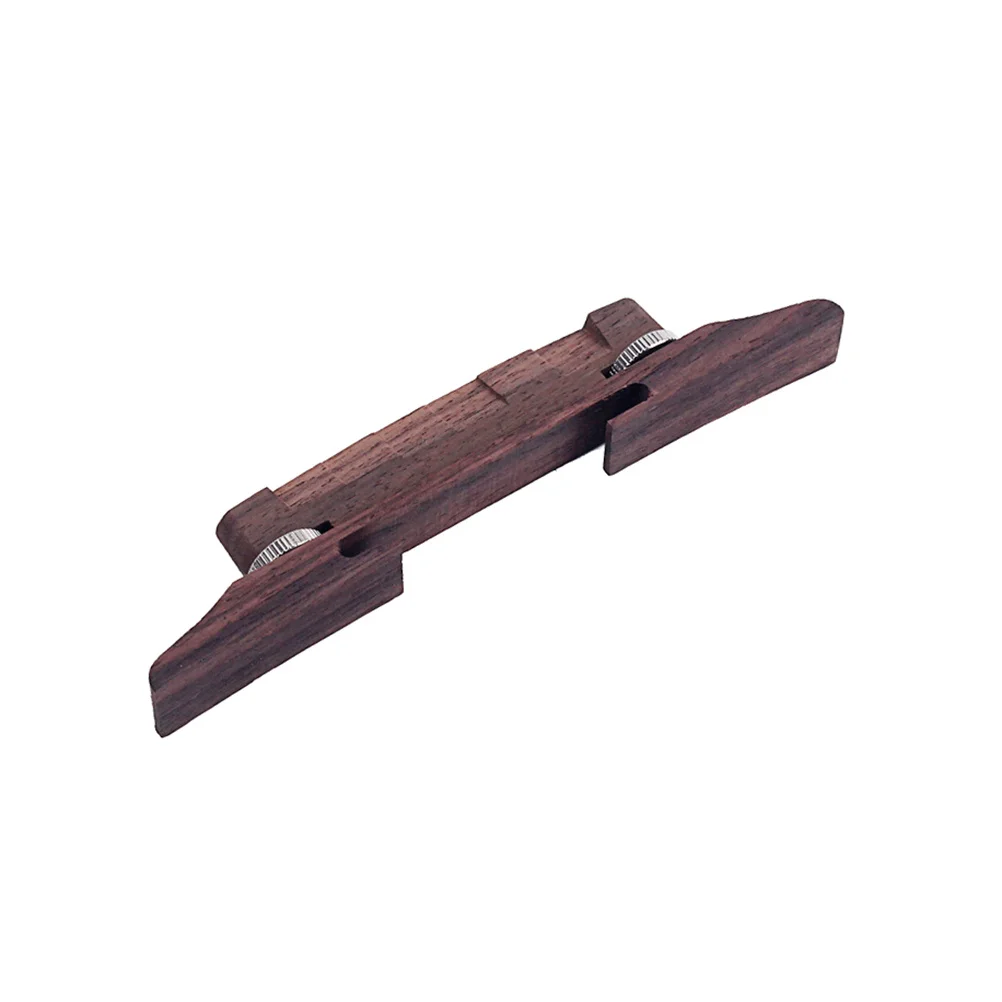 Roller Saddle Guitar Bridge Brown Adjustable Height Lightweight Replacement for Bass Guitar Parts Upgrade