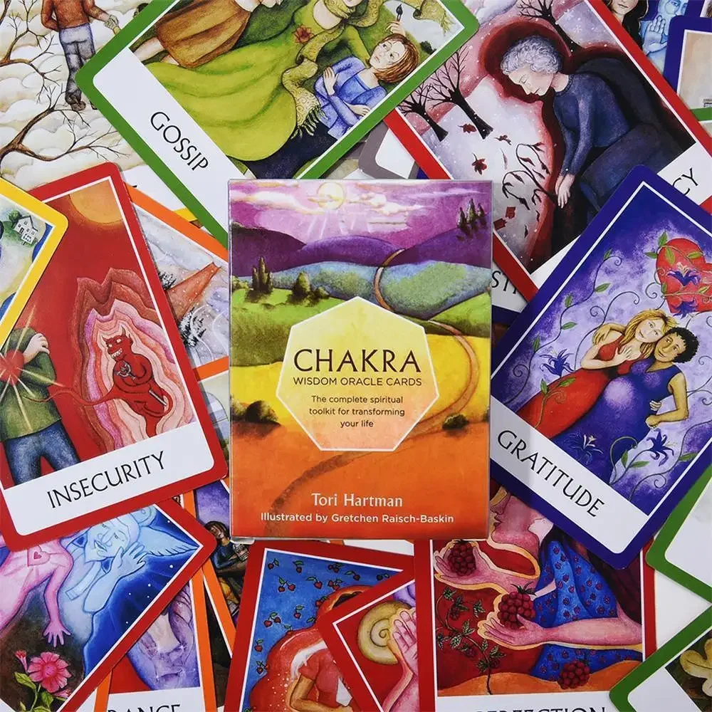 Chakra Wisdom Oracle Occult Tarot Cards High Quality Fullcolor Paper Witchcraft Supplies Love Oracle Cards Divination Psychic