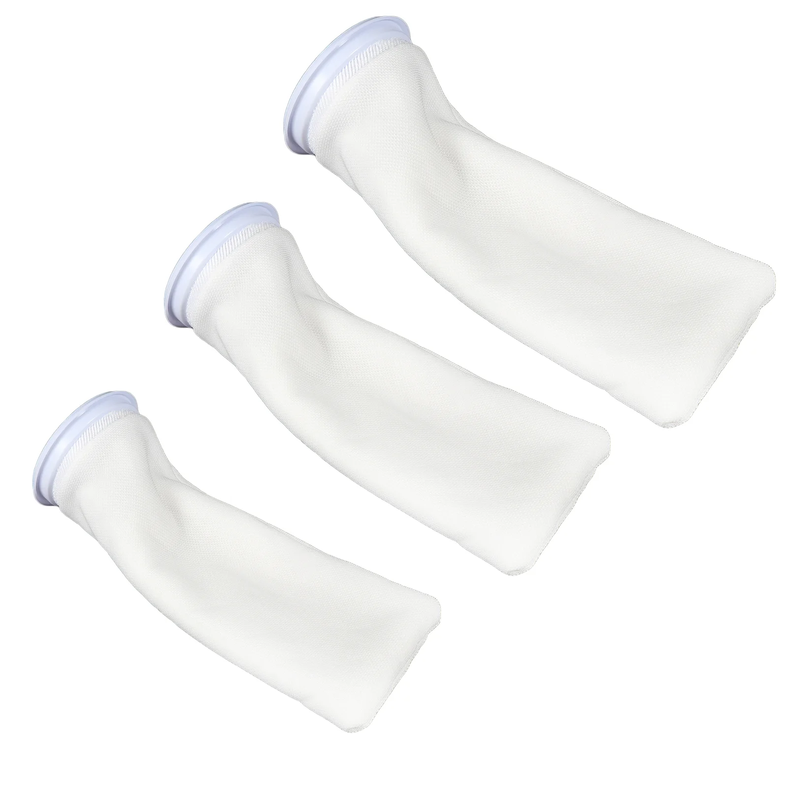 3 Pcs Filter Bag Cotton Sump Bags Filtration Socks Replacement Rack Aquarium System Parts White for Fish Tank Accessory