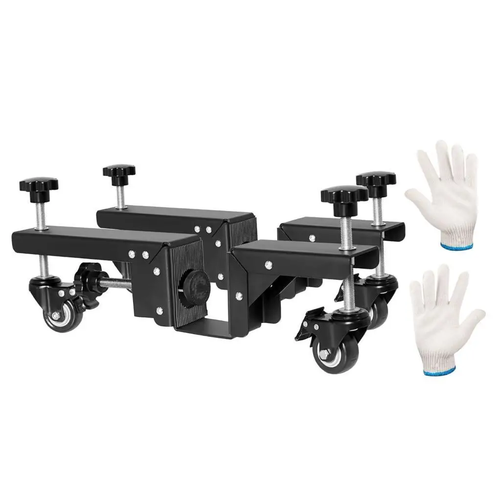 2 Pieces Heavy Duty Door Board Dollies Steel Anti Slip Mat Door Board Lifter Carts for 1-3/8
