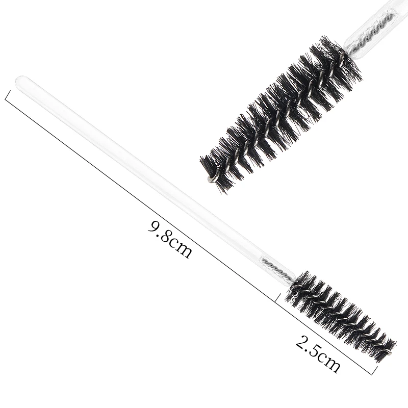 50/100/200/300/500/1000 Wegwerp Kristal Wimperborstel Wenkbrauw Kam Microbrush Applicator Lash Lifting micro Borstel Make-Up Tool