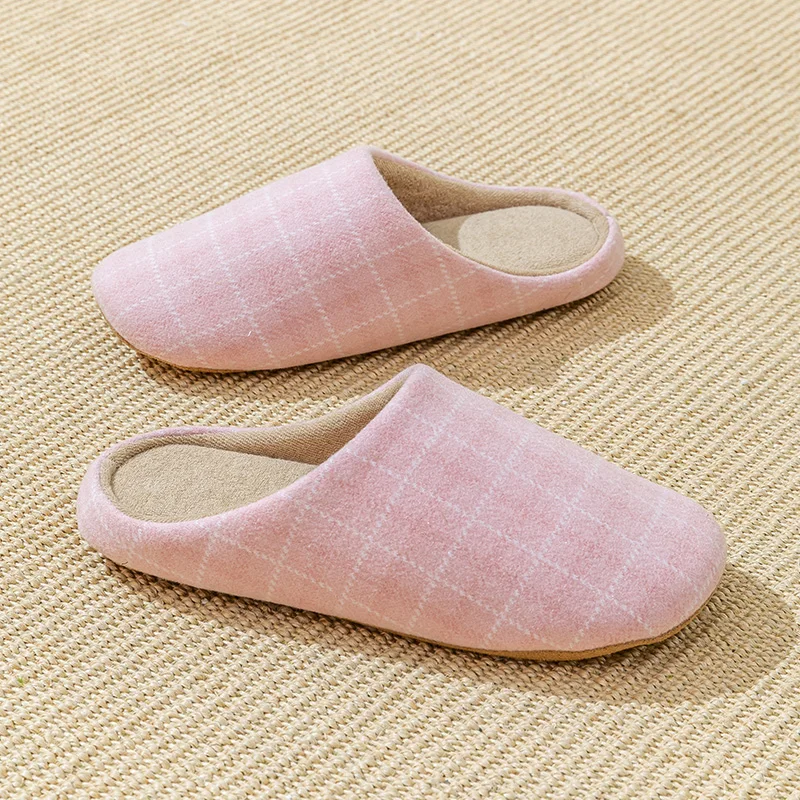 Männer Frühling Und Herbst Hause Stumm Hausschuhe Plaid Design Schlafzimmer Holz Boden Komfortable Weichen Boden Nicht-slip Stumm paar Stil – Detail 11