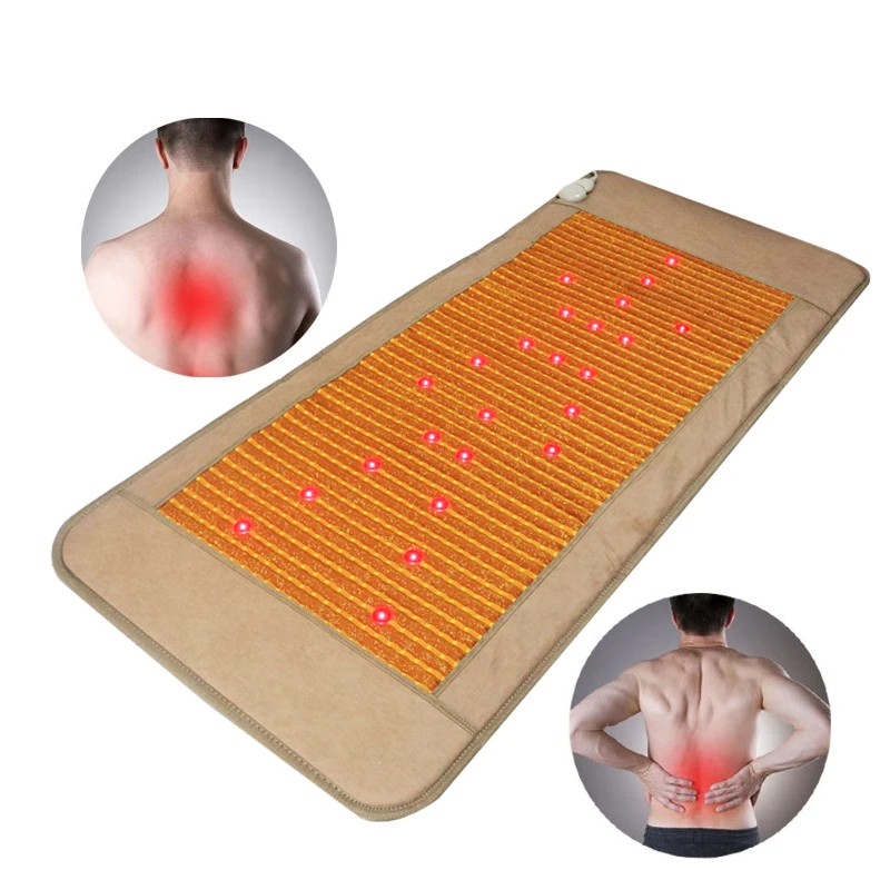 Pulsed Magnetic Fields Negative Ion Far Infrared Heating Pad Chakra PEMF Photon Gemstone Rainbow Bio Crystal Massage Mat