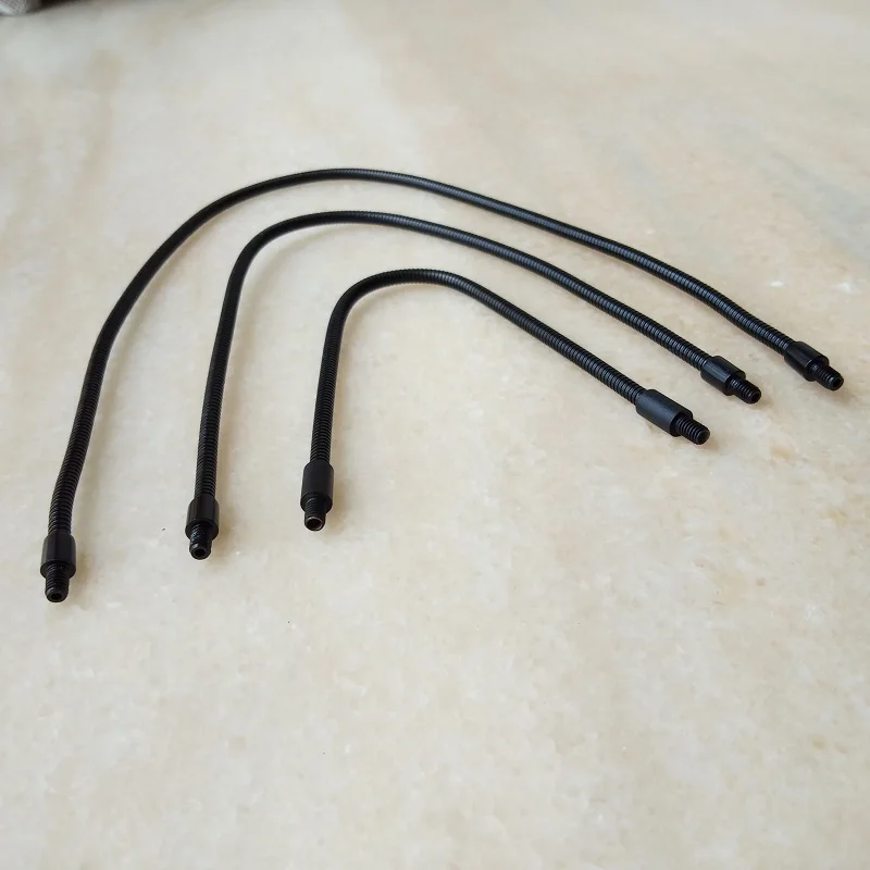 2pcs/lot M4 Black male screw 200mm/300mm/400MM Soft Light metal Flexible conduit DIY metal gooseneck hose serpentine tube