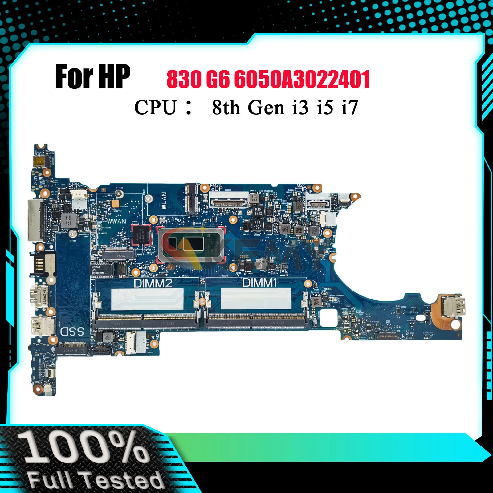 

Материнская плата для ноутбука HP EliteBook 830 G6 6050A3022401 L60635-601 L60638-601 с процессором i5 i7 8-го поколения DDR4 протестирована нормально