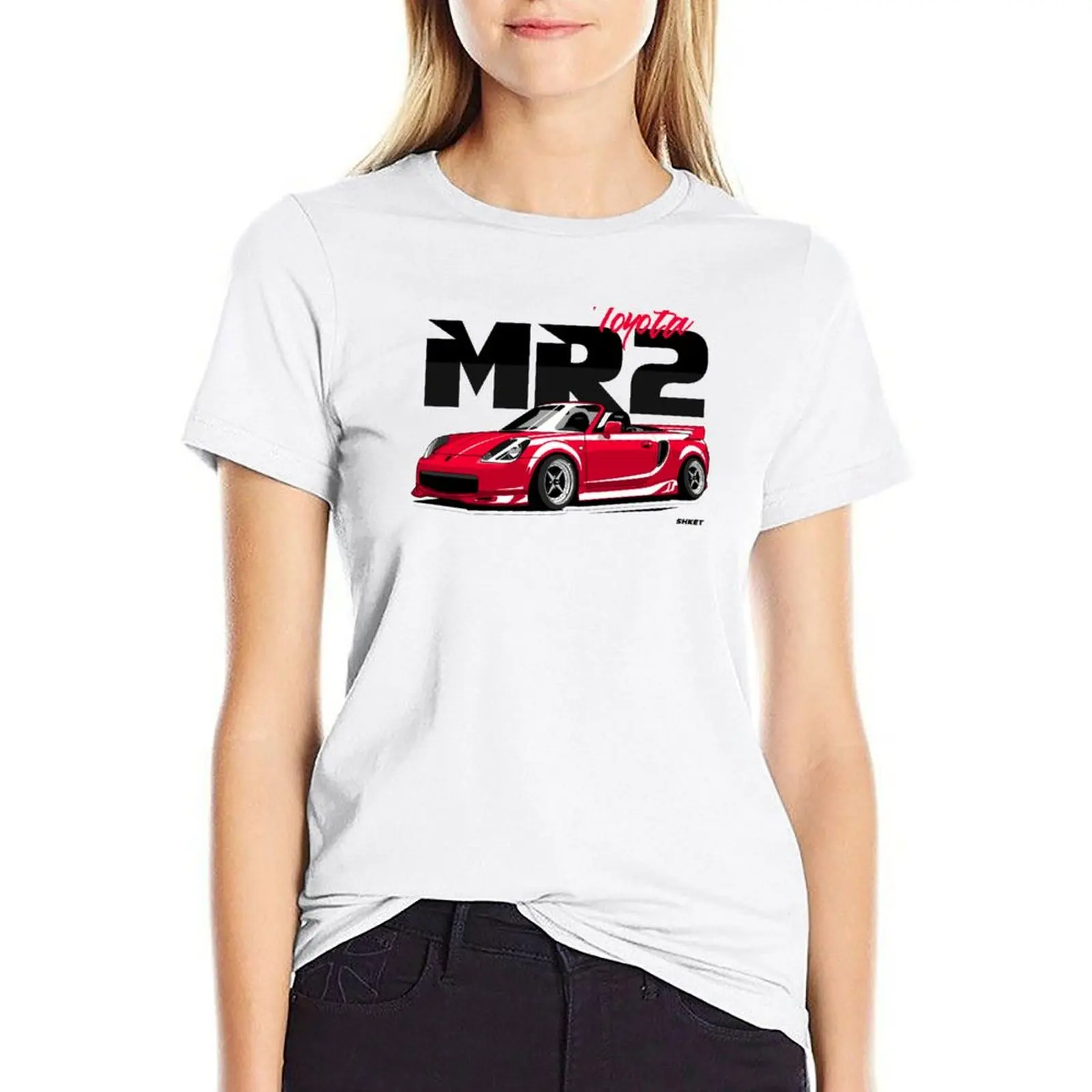 MR2 ROADSTER STANCED T-shirt Female clothing Short sleeve tee cropped t shirts for Women