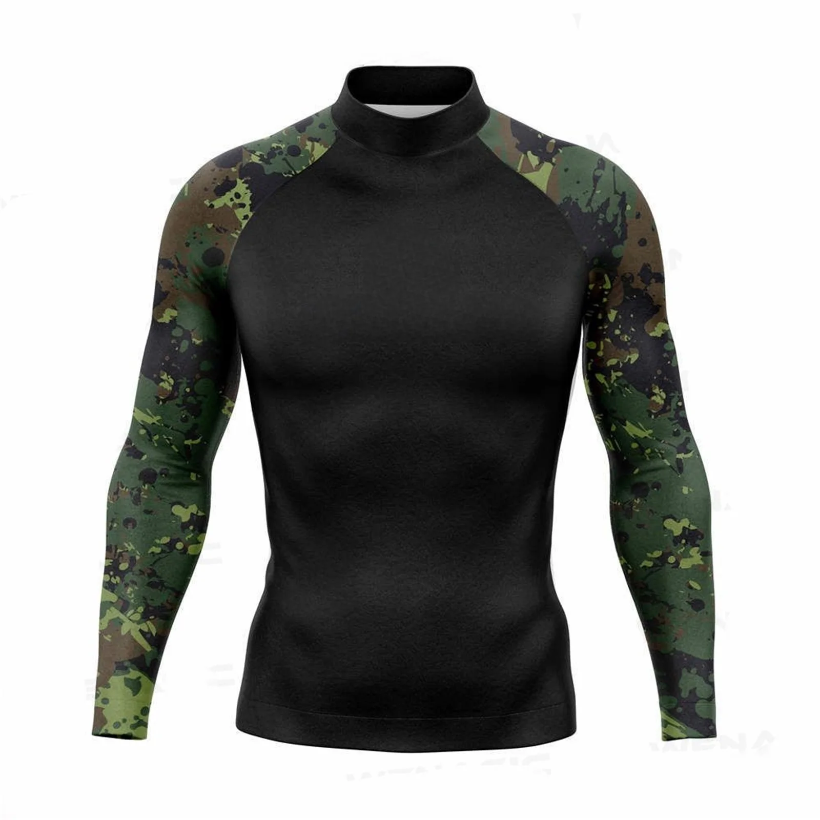 Male UV Protection Tights Rashguard Men Long Sleeve Swimsuit Swim Rash Guard Quick Dry Surf T Shirt Swimming Diving