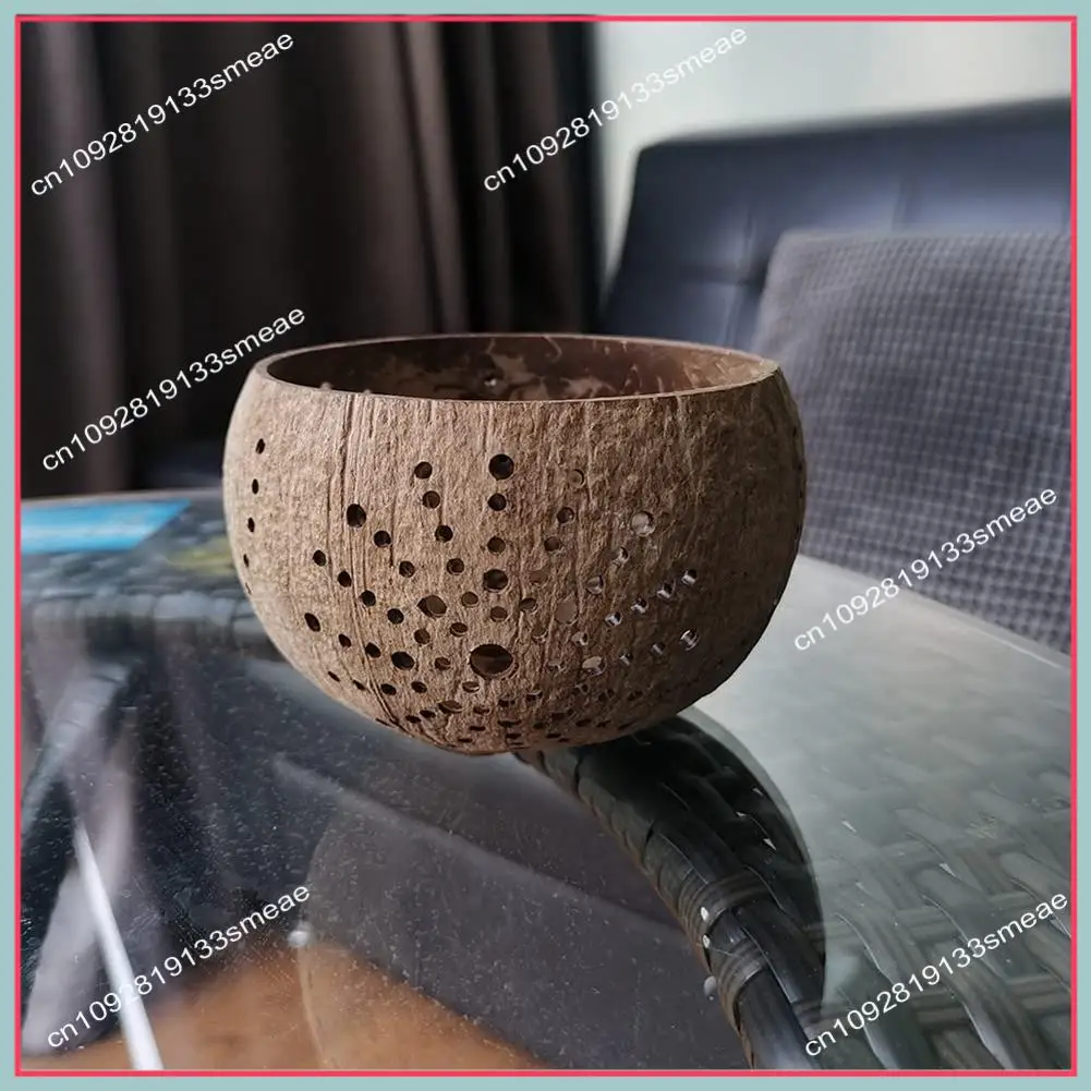 

N94R Candle Holders,Handmade Coconut Shell Candle Holder For Tealight Small Pillar Rustic Candle Coconut Shell Bowl