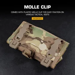 Tactical Molle Pouch Clip Bag, Phone Case, EDC Tool Bag, Quick Release Design, Camping ao ar livre, Caça Acessórios