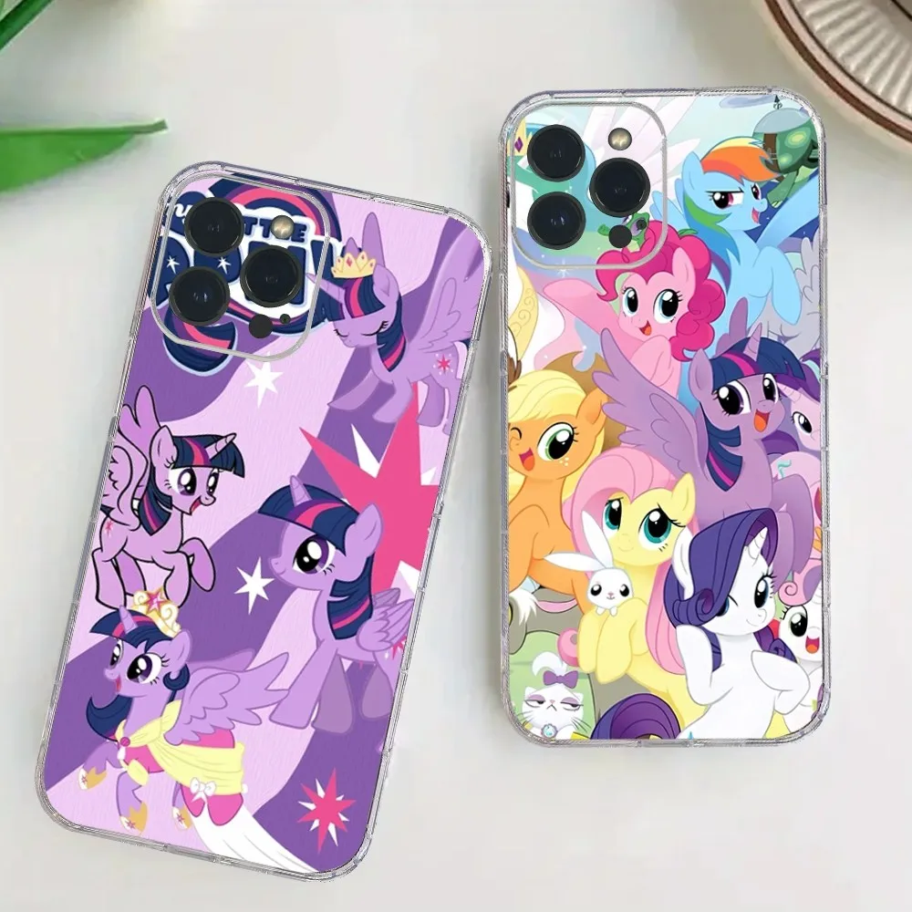 My Little Cartoon P-Pony  Phone Case For iPhone16 15 14 13 12 11 10 9  Pro Max XS Max X XR 7 8 Plus Mini TPU material