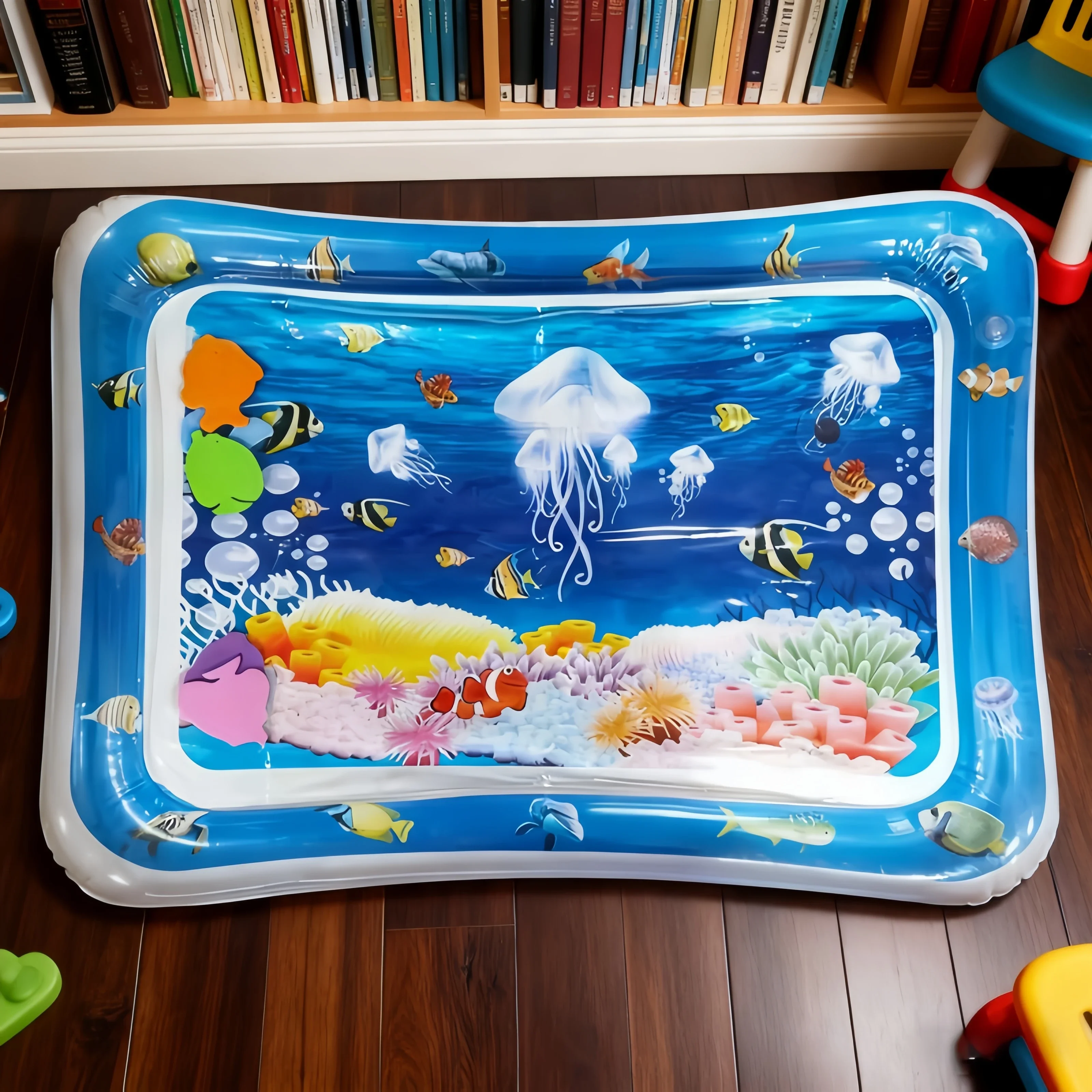 

1 шт. надувной детский водный коврик из ПВХ, белая медуза, коврик для малышей, детские игрушки для раннего образования, коврик, подушка, детский подарок