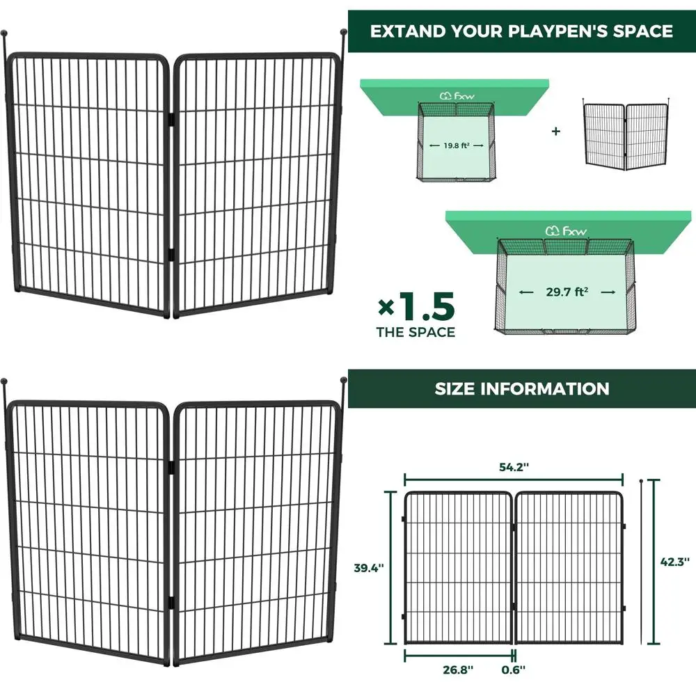

Portable Folding Dog Playpen for Outdoor Adventures, RV, Camping, 40, Suitable for Medium to Large Dogs