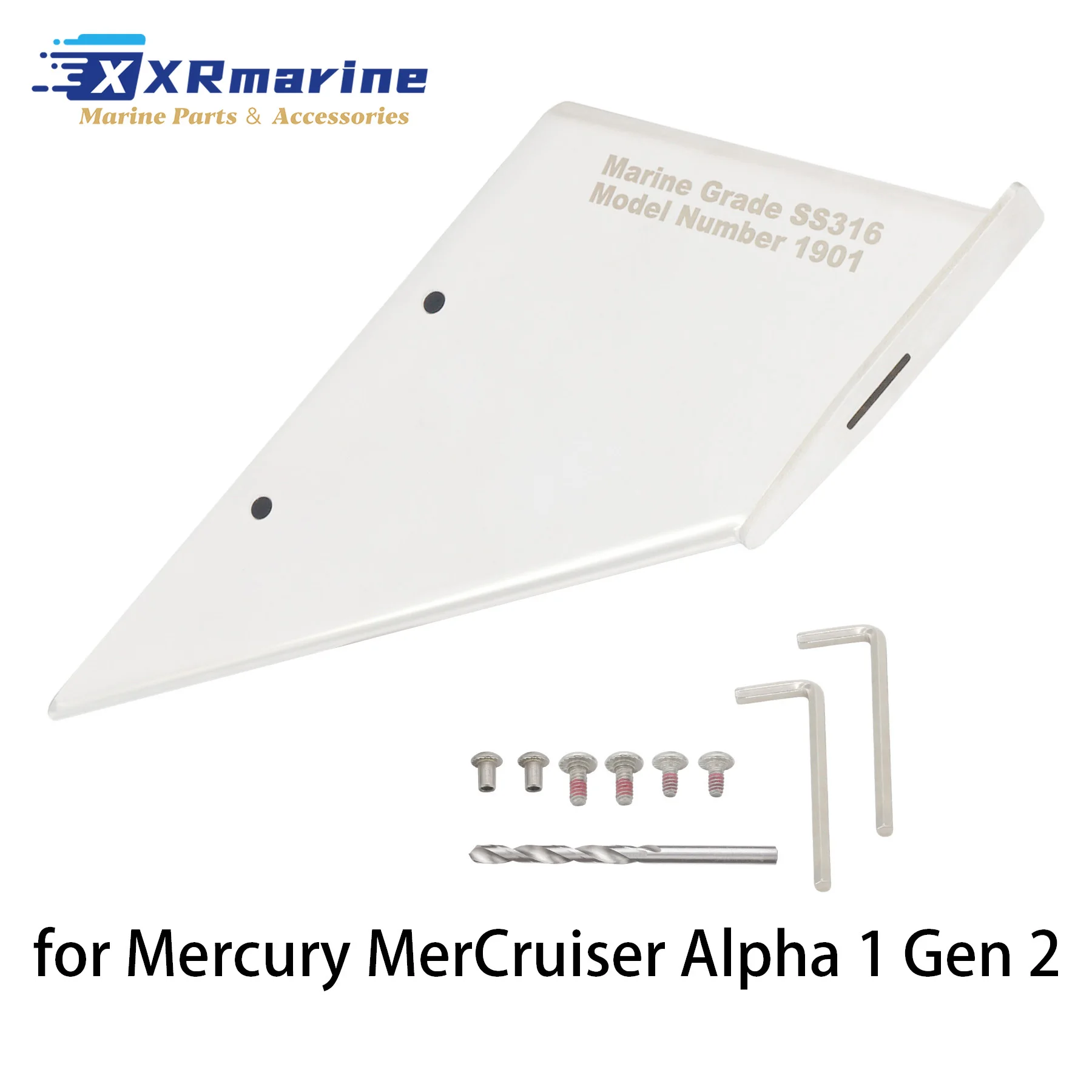 Skeg Guard W/ Drain Compatibel met Mercury Mercruiser voor Yamaha Honda Tohatsu Nissan Stern Drive roestvrijstalen beschermer