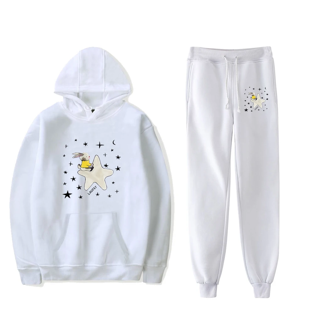 Laufey New Halloween Merch 2023 Bewitched Album Hoodie Jogger Pants Two Piece Set Sweatshirts+Sweatpants Men Women's Set