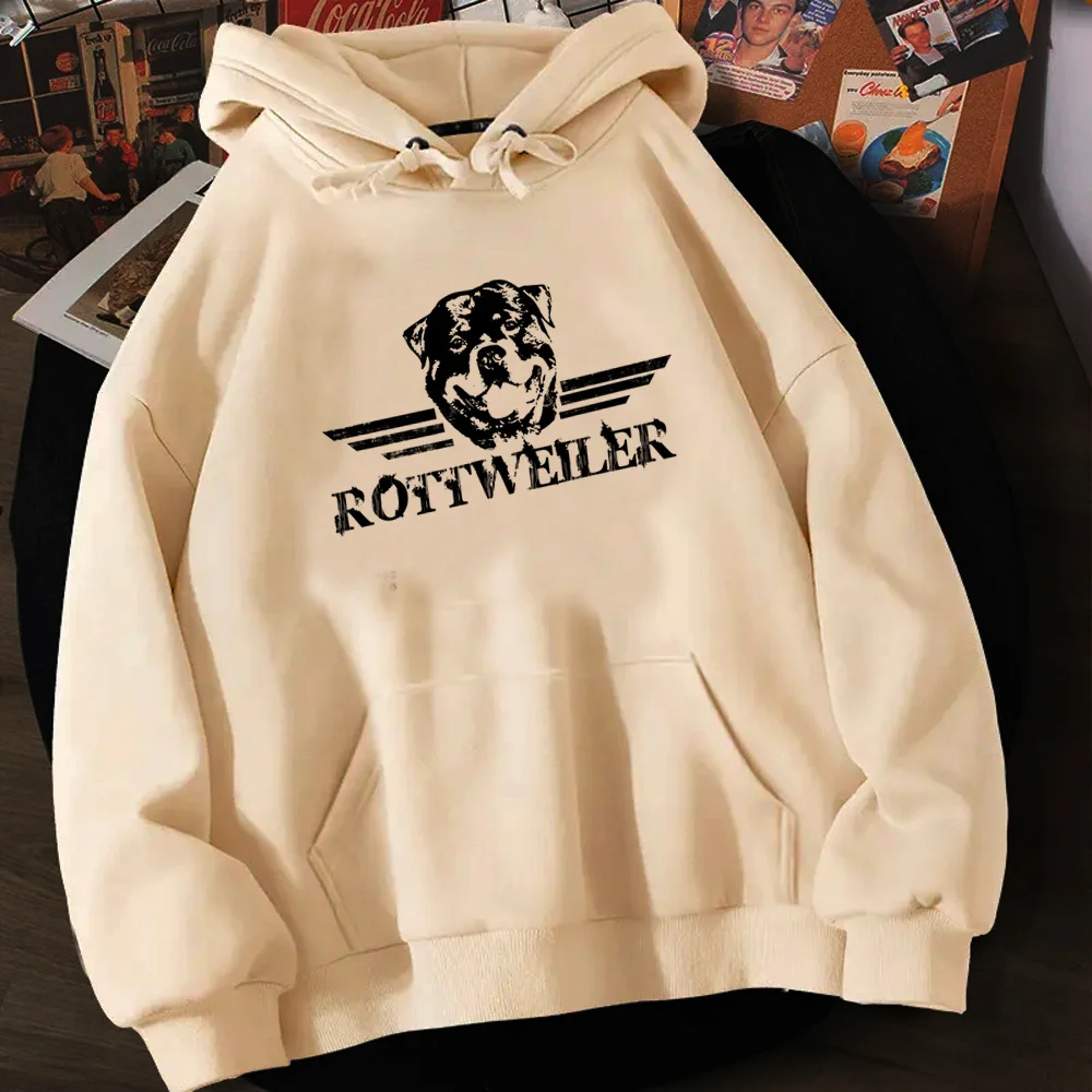 Rottweiler-sudaderas con capucha para mujer, top de manga larga, suéter vintage para mujer 2023