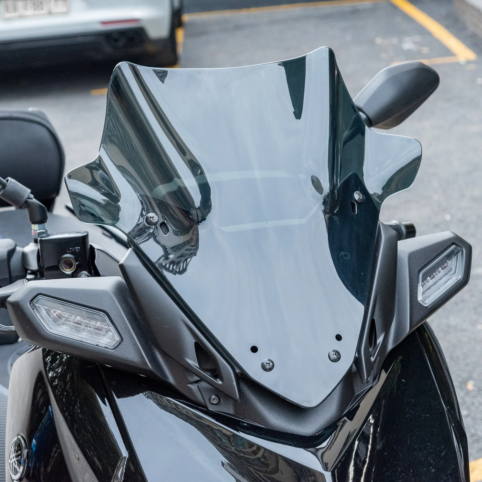 WOLFLINE Windschutzscheibe für Yamaha X-MAX 125/250/300 2023-2024 Motorrad-Windschutz Windabweiser