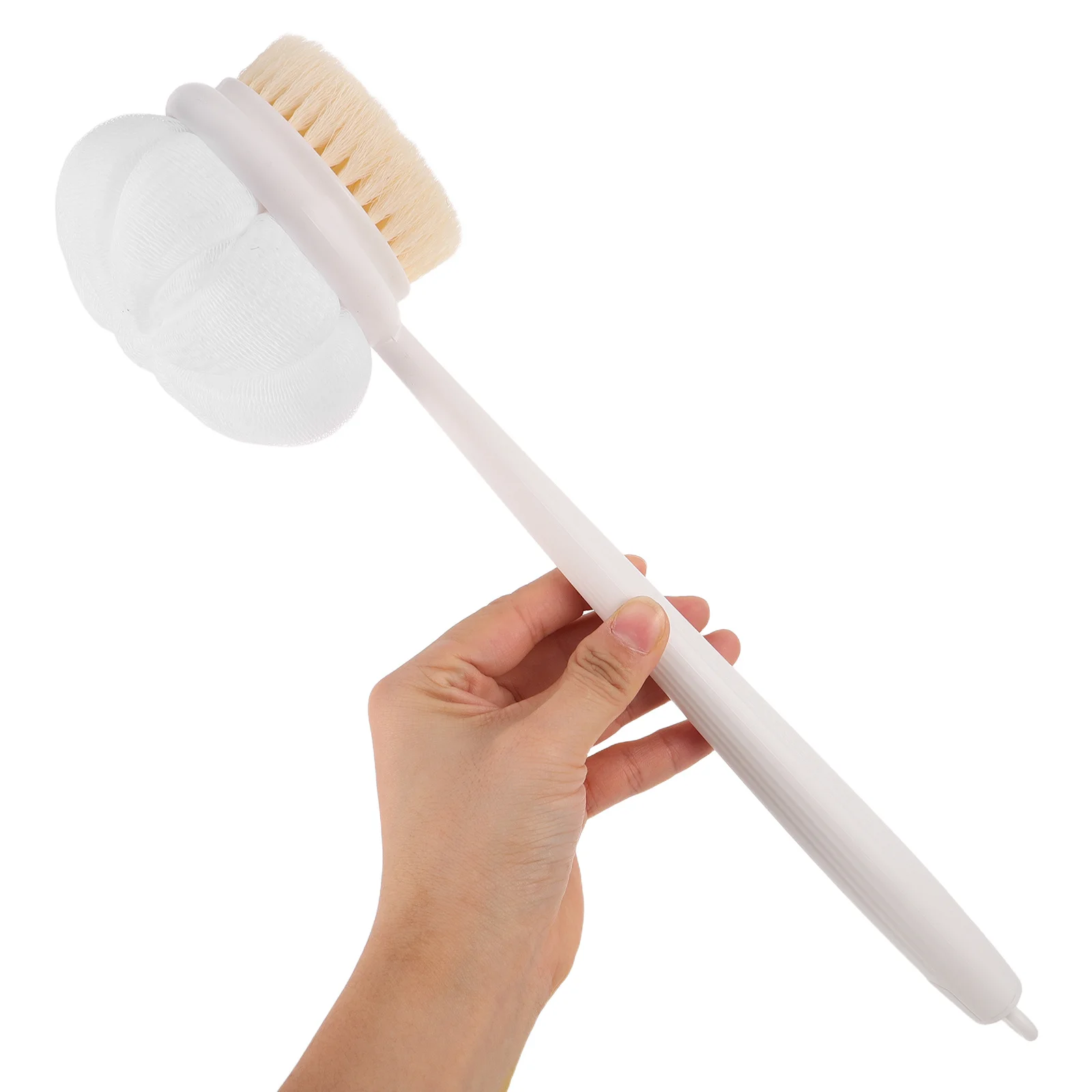 

Bath Brush Set Heavy Duty Back Scrubber with Extended Handle Exfoliate Smooth Skin Daily Shower Cleaning Essential