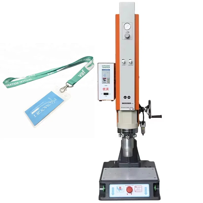 【HOT】Ribbon Lanyard Ultrasonic Welding Machine 20KHZ for Ribbon Lanyard Pass Card Holders